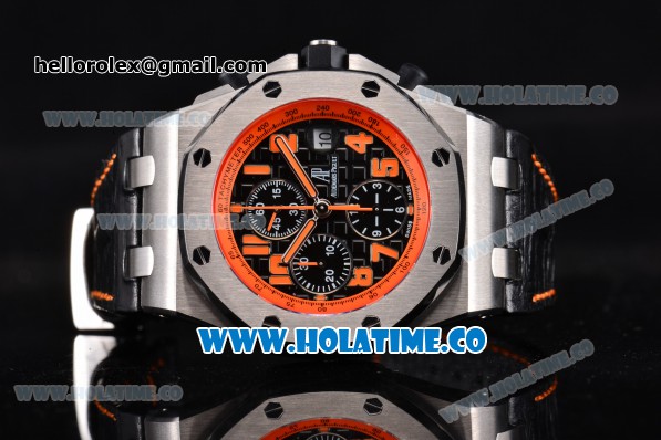 Audemars Piguet Royal Oak Offshore Volcano Chrono Swiss Valjoux 7750 Automatic Steel Case with Black Dial and Orange Numeral Markers (J12) - Click Image to Close